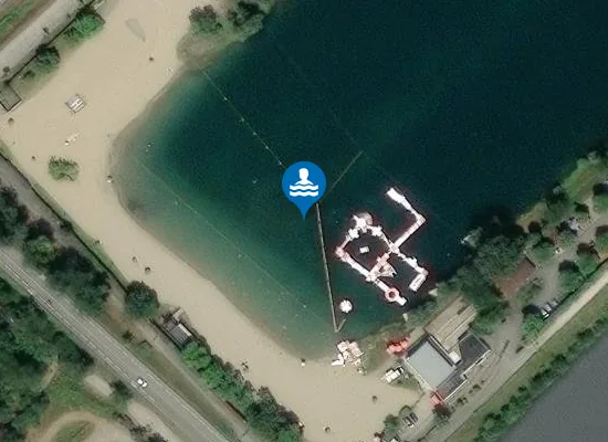 Satellite image of LA TERRASSE - LAC DE LA TERRASSE - PLAGE