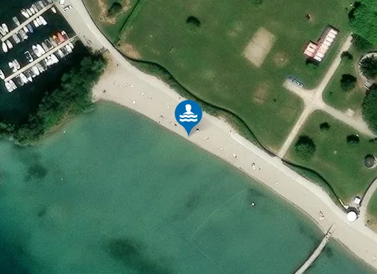 Satellite image of PLAGE MUNICIPALE D'AIX LES BAINS AQUALAC