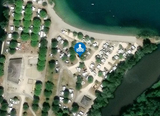 Satellite image of PLAGE CAMPING L'ILE AUX CYGNES