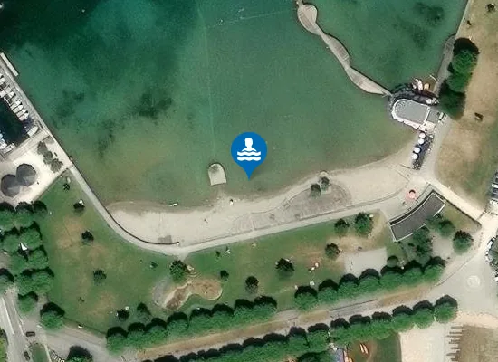 Satellite image of PLAGE MUNICIPALE DU BOURGET DU LAC