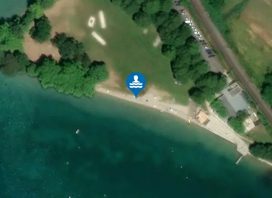 Satellite image of PLAGE MUNICIPALE DE LA BASE DE LOISIRS DE BRISON
