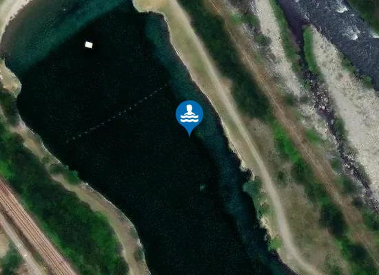 Satellite image of PLAN D'EAU DES OUDINS