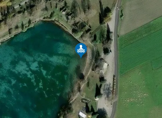 Satellite image of PLAN D'EAU DES ISCLES - COTE ROUTE NATIONALE