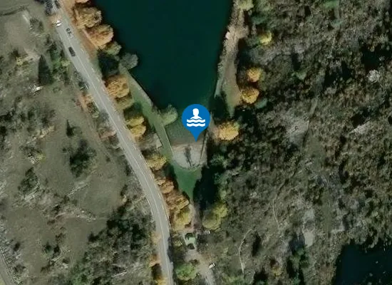 Satellite image of PLAGE DU LAC DE LA ROCHE DE RAME
