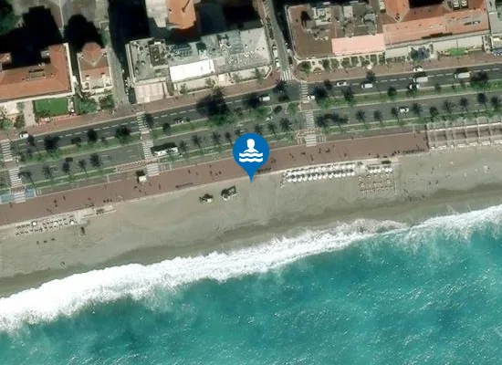 Satellite image of BLUE BEACH