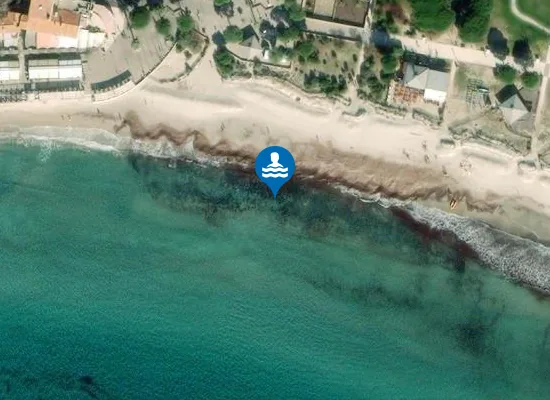 Satellite image of PLAGE DES SABLETTES CENTRE POSTE DE SECOURS