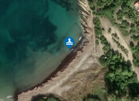 Satellite image of PLAGE D'OLZO