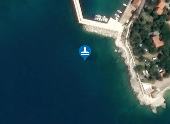 Satellite image of POVILE ISPOD BUNGALOVA NA OBALI