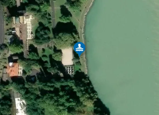 Satellite image of BALATON TIHANY MTA LIMNOLOGIAI KUTATO INTEZET FURDOHELYE