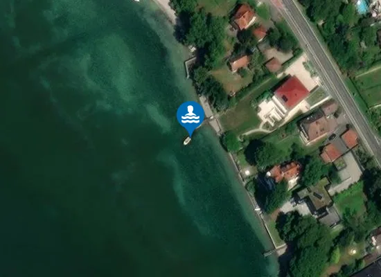 Satellite image of UNTERUHLDINGEN BADESTRAND SCHILFHUETTE