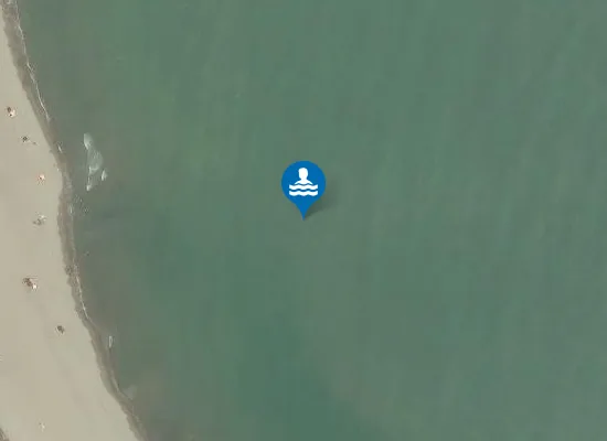 Satellite image of ISOLA VERDE 300 M SUDINIZIO DIGA DX FOCE FIUME BRENTA