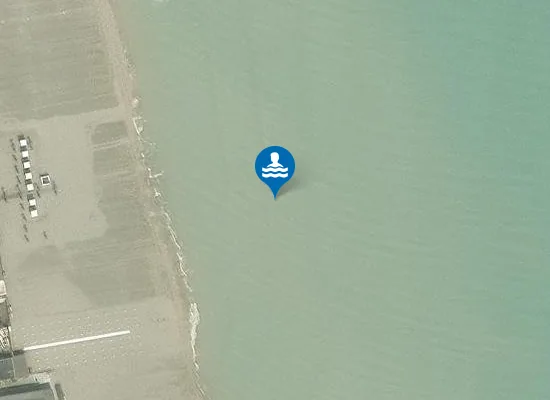 Satellite image of MILANO MARITTIMA - 100 M N CANALE IMMISSARIO SALINE