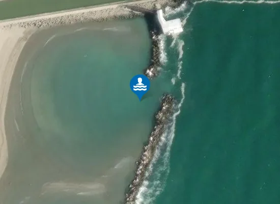 Satellite image of CASALBORSETTI - 80 M S FOCE CANALE DESTRA RENO