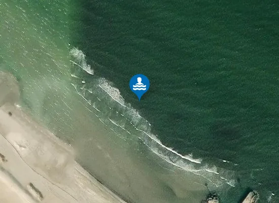 Satellite image of RICCIONE - PORTO CANALE 100 MT N