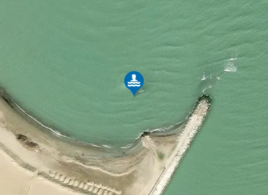 Satellite image of RIMINI - FOCE MARECCHIA 50 MT N