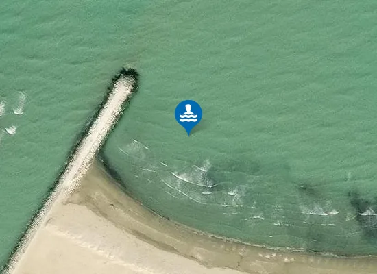 Satellite image of RIMINI - FOCE MARECCHIA 50 MT S