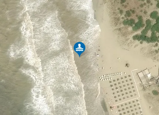 Satellite image of FOCE FIUME SERCHIO