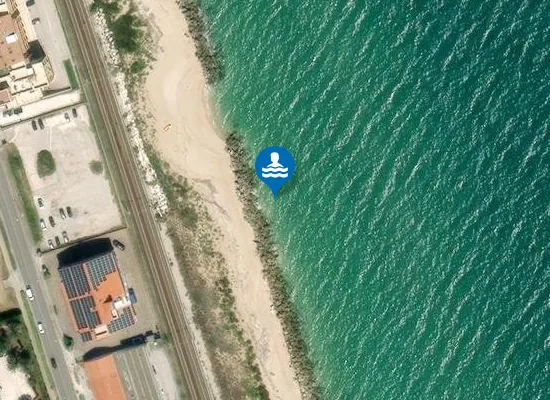 Satellite image of 100 M NORD SCARICO DEPURATORE COMUNALE