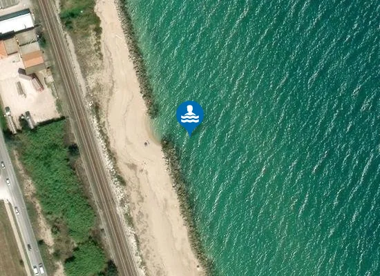 Satellite image of 100 M SUD SCARICO DEPURATORE COMUNALE