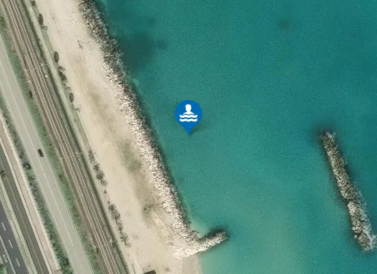 Satellite image of 300 M SUD FOSSO SAN BIAGIO
