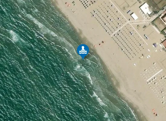 Satellite image of 250 MT SX FOCE CANALE BIFFI