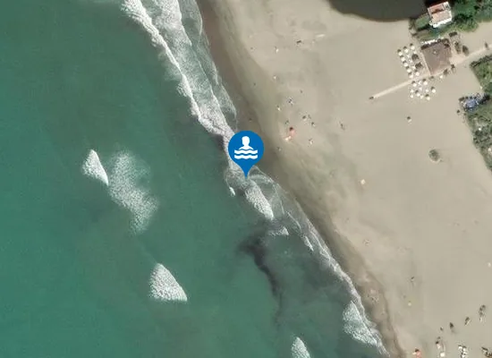 Satellite image of 250 MT DX FOCE FIUME ARRONE