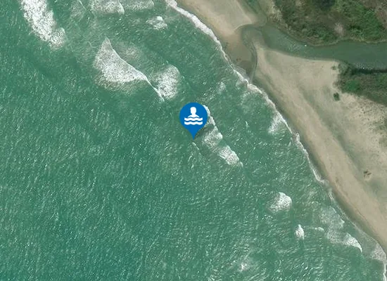 Satellite image of 250 MT SX FOCE FOSSO DELLE CADUTE