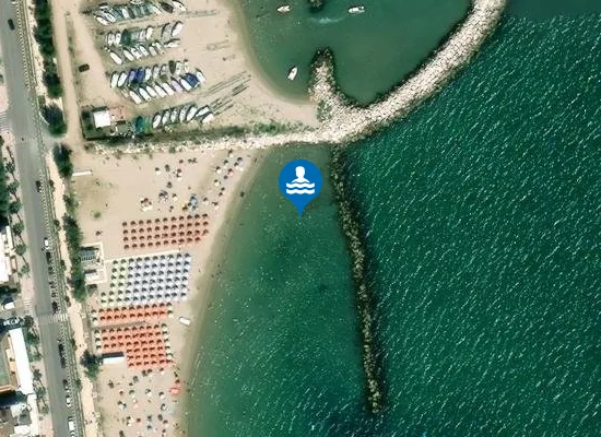 Satellite image of 25 MT SUD MOLO PORTICCIOLO