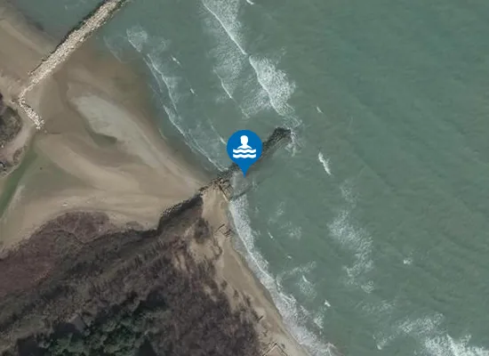 Satellite image of 50 MT A SUD FOCE T. PIOMBA