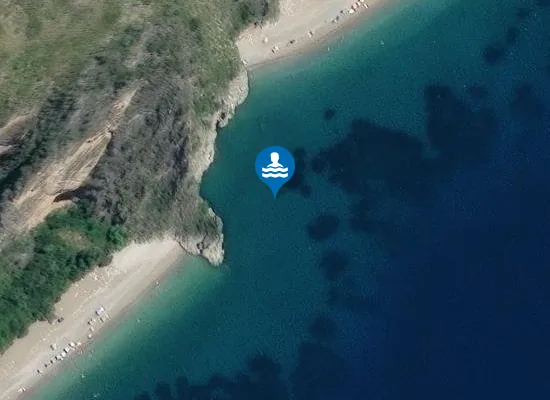 Satellite image of DA SPIAGGIA DEI FRANCESI A SPIAGGIA DEI GABBIANI