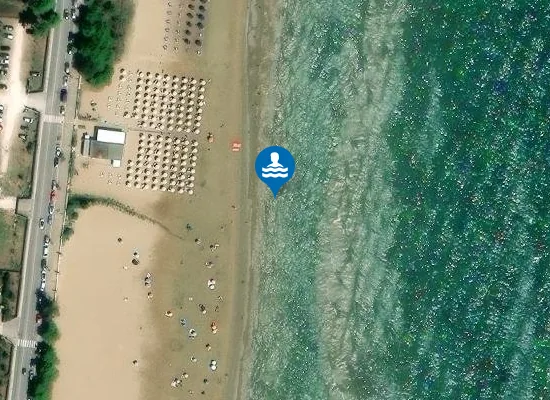 Satellite image of 1 CANALE - 30M. SX DELLA FOCE