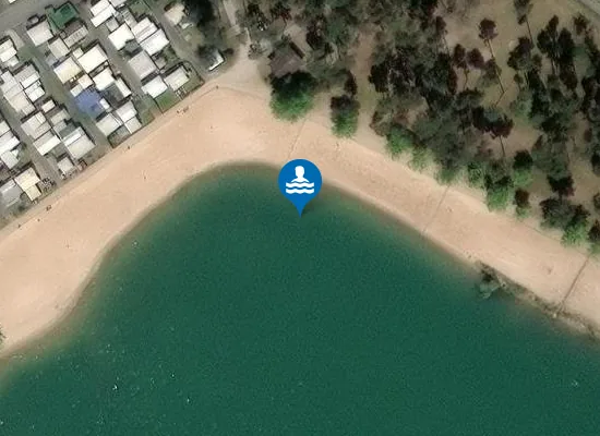 Satellite image of STRANDBAD GROSSWELZHEIM KARLSTEIN AMAIN GROSSWELZHEIM BUCHT AM WALD