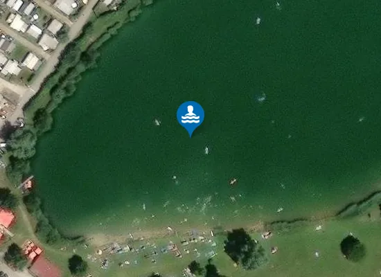 Satellite image of RADERSDORFER BAGGERSEE KUEHBACH SUEDUFER