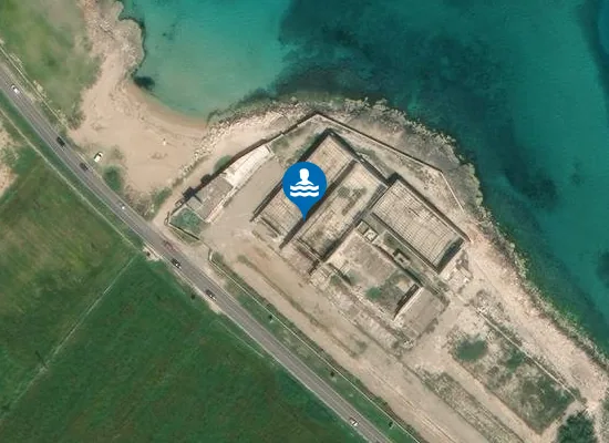 Satellite image of SCARICO IMARFA 200. SUD