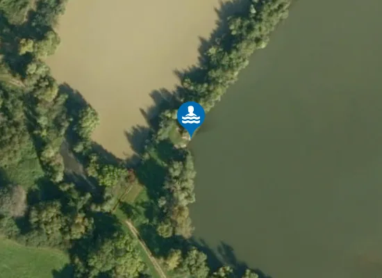 Satellite image of BAGGERSEE BAUNACH BAUNACH WASSERWACHTSSTANDORT