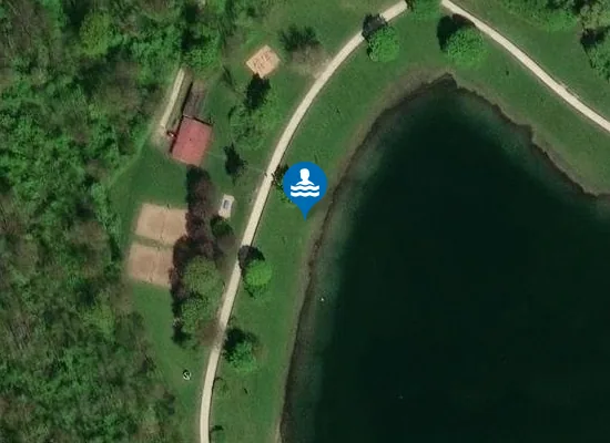 Satellite image of AUWALDSEE LAUINGEN DONAU WESTUFER