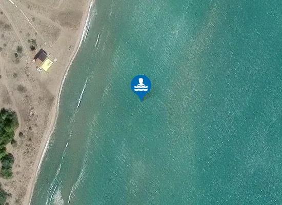 Satellite image of CANALE BUFALORIA - 100 MT. MARGINE SUD