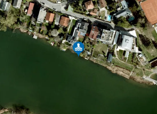 Satellite view of ALTE DONAU, KAISERWASSER