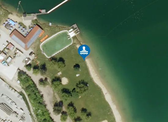 Satellite image of WAKETOOLZ WAKEPARK WOERTH AN DER ISAR NICHTSCHWIMMERBEREICH