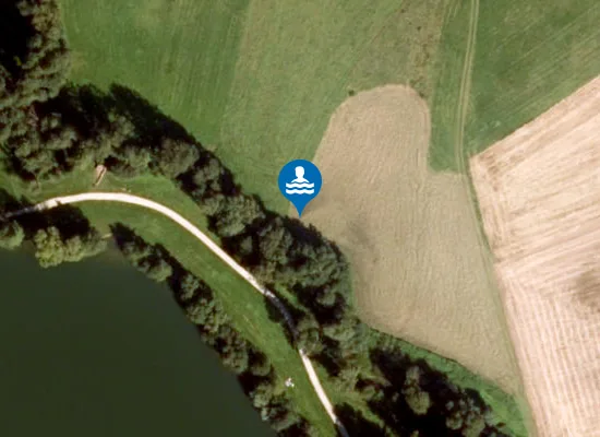 Satellite image of BAGGERSEE HAPPURG WASSERWACHTHAUS