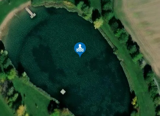 Satellite image of BADESEE IRMELSHAUSEN HOECHHEIM IRMELSHAUSEN BADEZONE EINLAUF