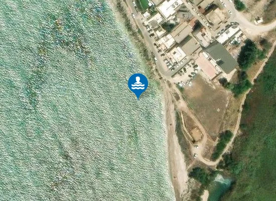 Satellite image of 100 M DX FOCE DEL FIUME MAGAZZOLO