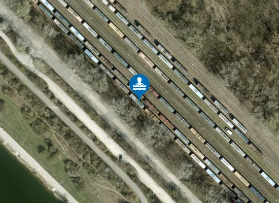 Satellite image of NEUE DONAU, STROMAB STEINSPORNBRÜCKE