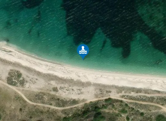 Satellite image of 100 MT AD EST FOCE FIUME SANTO