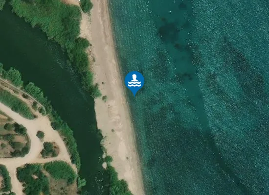 Satellite image of 100 MT A NORD FOCE DEL RIO PULA