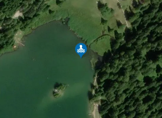 Satellite image of LAGO DI S. MARIA (TRET) - NORD VICINO ISOLA