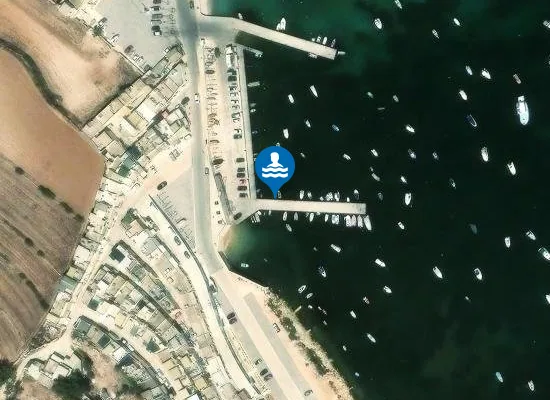Satellite image of QUAY ON RIGHT HAND SIDE OF SANDY BEACH