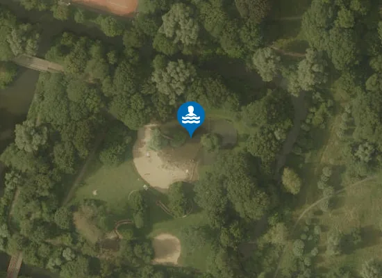 Satellite image of VOORVELDSE POLDER (SPEELVIJVER)