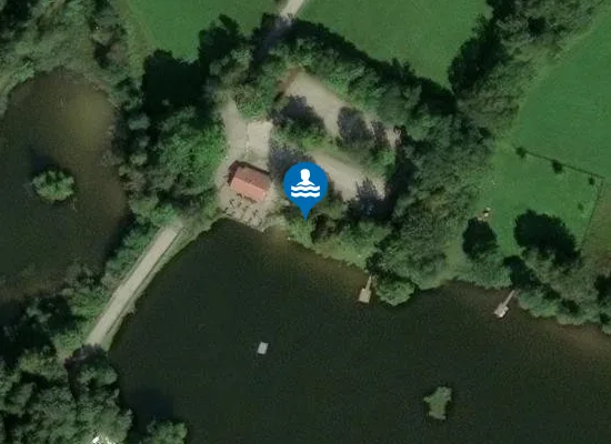 Satellite image of HUBERWEIHER PENZBERG OSTSEITE KIOSK