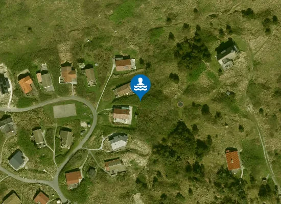 Satellite image of BADSTRAND BADHUIS, VLIELAND